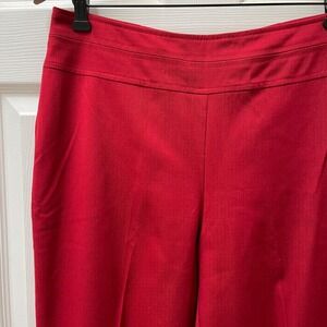 Savion Women's Sz 8‎ Lipstick Red High-Rise Side Zip Tapered Pants
